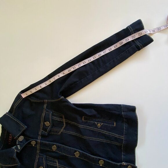 Liverpool Jean Jacket Stretch Dark Wash Sz L - Picture 11 of 13